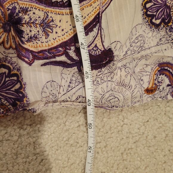 NWT Band Of The Free Purple Paisley Print Oversized Tiered Maxi Dress Size Small - Picture 7 of 9